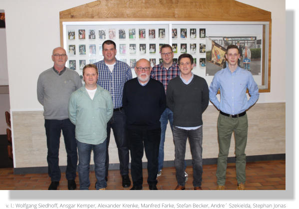 v. l.: Wolfgang Siedhoff, Ansgar Kemper, Alexander Krenke, Manfred Farke, Stefan Becker, Andre Szekielda, Stephan Jonas
