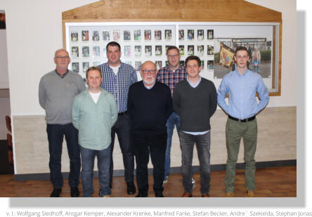 v. l.: Wolfgang Siedhoff, Ansgar Kemper, Alexander Krenke, Manfred Farke, Stefan Becker, Andre Szekielda, Stephan Jonas